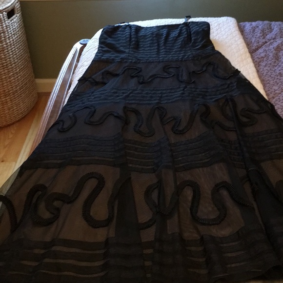 BCBG Vintage Black overlay Dress - Picture 1 of 3